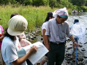 川の調査です