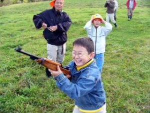 飛び入り参加の小学生