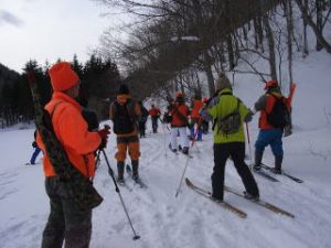 山スキー実習の様子