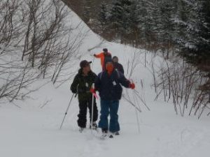 山スキー実習の様子