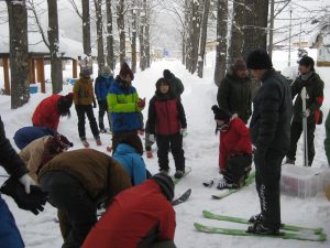 山スキー実習の様子