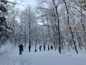 山スキー実習の様子