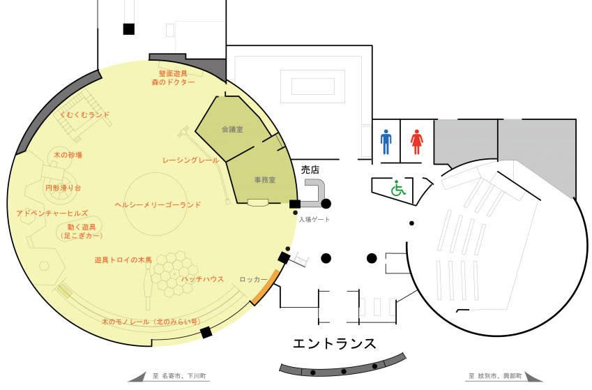 木の遊園地のフロア図