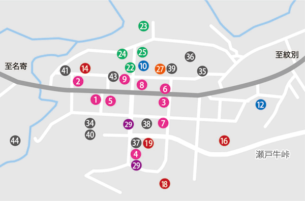 西興部市街地図