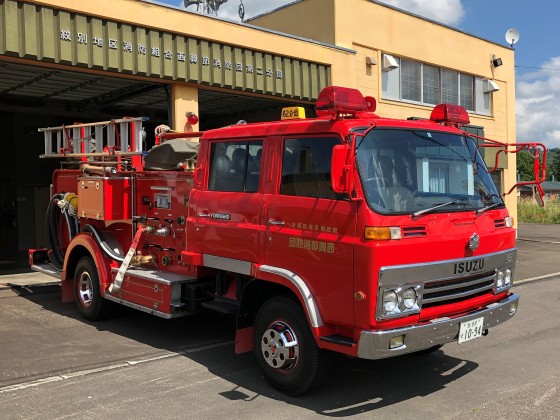 旧水槽付消防ポンプ自動車(第2分団）写真