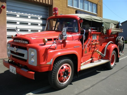 旧消防ポンプ自動車（2分団）写真